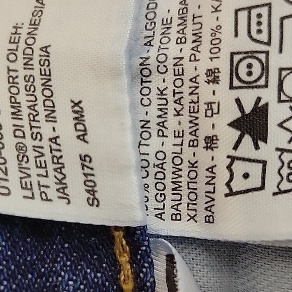 Levi's Men's Dark Indigo Straight 501 Jeans, Sz 29 X 30. - Picture 4 of 5